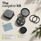 CPL Optical Resin kit LB20335223C01 contents: filter and mount, case, two attachment rings, cloth and cap.