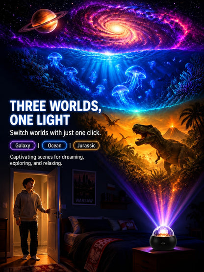 🌌 50% RABATT NU! ✨ Ocean Dinosaur Projector Lamp – populär med över 100 000 användare – förvandla ditt rum till en galax 🌠
