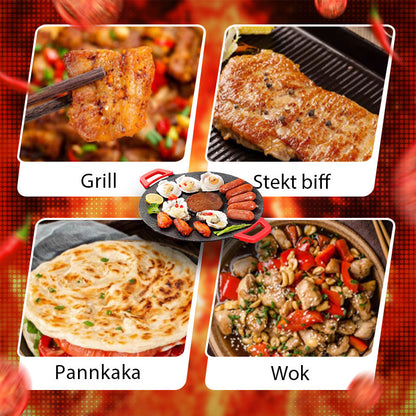 🍳 50% RABATT NU! Icke‑stickande elektrisk inomhusgrill – 40×25 cm, 5 temperaturlägen & enkel rengöring – perfekt för familjen, festen och vardagen 🔥🏠
