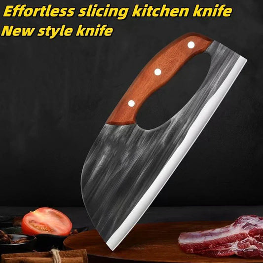 Ergonomisk kökskniv – med handtag framtill för att enkelt skära grönsaker och kött. En perfekt present till hemmakocken. 🍅🔪