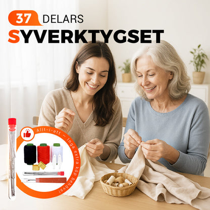 🧵 50% RABATT NU! ✂️ 37-delars syskrin – alla verktyg samlade i en kompakt låda – perfekt för snabba reparationer hemma, på resan eller på kontoret 🧵✨