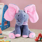 🐘🎶 50% RABATT NU! Peek‑A‑Boo Singing Elephant Plush Toy – interaktiv musikalisk elefant som sjunger, vickar på öronen och spelar tittut – perfekt för bebisar och småbarn 🎵✨
