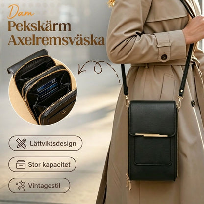 🔥 50% RABATT – HETT SALU! Pekskärmsförsedd stöldskyddad säkerhetsväska – använd mobilen utan att öppna, RFID‑skydd & diskret design – perfekt för resor, pendling och vardagen 📱🛡️