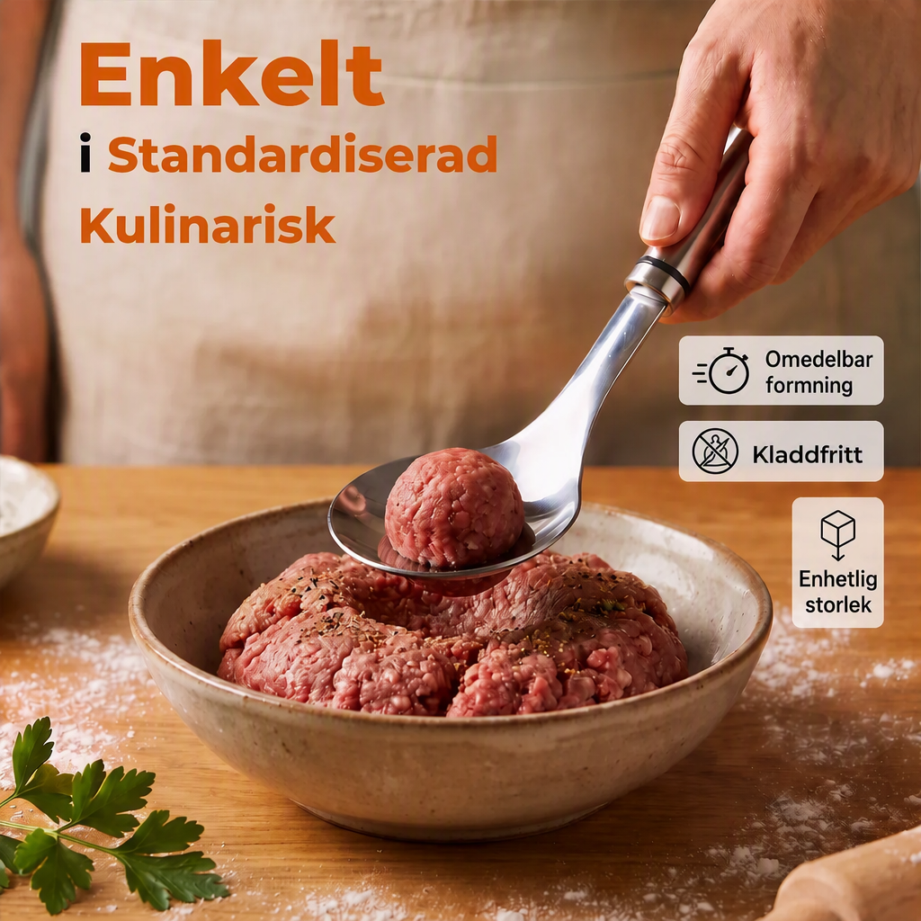 🍖 Köp 1 få 1 gratis⏰ Köttbulleformare i rostfritt stål – kreativ design, kladdfri & ergonomisk – perfekt för snabba och enkla köttbullar 🥩✨