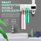 🏠 50% RABATT NU! 🪥 Trådlös smart tandborstehållare – 360° UV-sterilisering, solcell & borrfri – perfekt för ett hygieniskt badrum ✨🧴