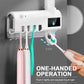🏠 50% RABATT NU! 🪥 Trådlös smart tandborstehållare – 360° UV-sterilisering, solcell & borrfri – perfekt för ett hygieniskt badrum ✨🧴