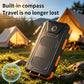 Portable Solar Power Bank, Solar Powered Charger with Dual LED Flashlights, Power Bank for Travel, Camping