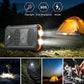 Portable Solar Power Bank, Solar Powered Charger with Dual LED Flashlights, Power Bank for Travel, Camping