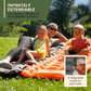 🛏️ 50% RABATT NU! ⛺ Lyxig Ultralätt Liggunderlag – inbyggd fotpump & 7,5 cm tjock – perfekt för camping, vandring och stranden 🌊✨