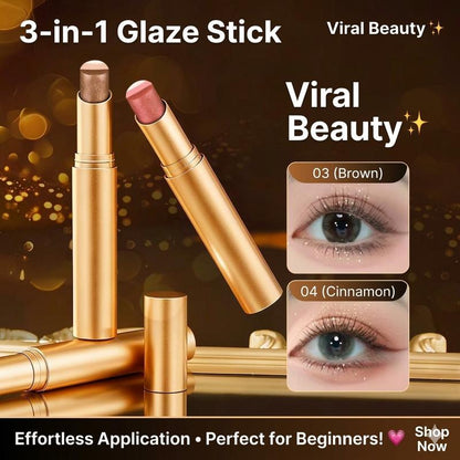 💥 50% RABATT NU! ⚡ Blixtrea – över 50 000 sålda! Nästan slutsåld! 3-i-1 Ögonskuggspenna – baston, kontur & highlight i en – vattentät, smudge-proof & krämig formula – perfekt för snabb sminkning ✨
