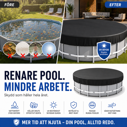 🧺 50% RABATT NU! Vattentätt poolöverdrag i 210D Oxford – skyddar mot regn, smuts och UV – perfekt för ovanmarkspooler 🏊‍♂️✨