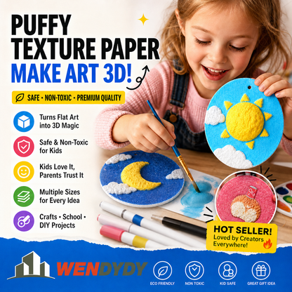 🎨 50% RABATT NU! Magic Fluffy Pigments & 3D‑papper – rita, fukta och se motivet svälla – kreativ magi för alla åldrar ✨🖌️