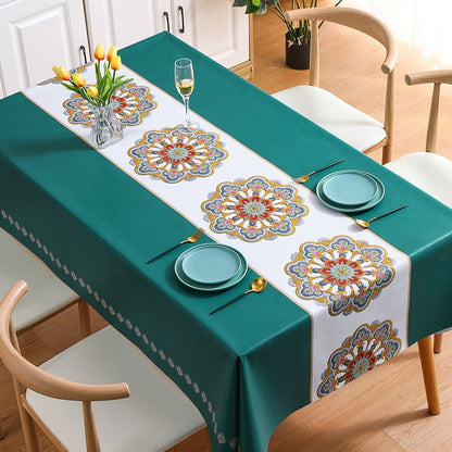 🧵 50% RABATT NU! Vacker broderad duk – elegant design, mjukt tyg & tidlös charm – perfekt för matbordet, soffbordet och festliga tillfällen ✨