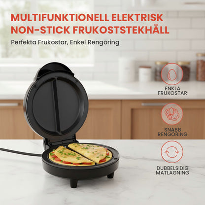🍳 50% RABATT NU! 🔥 Multifunktionell elektrisk non-stick frukostgrill – perfekt för pannkakor, ägg & bacon – snabb uppvärmning & lätt att rengöra 🏕️✨