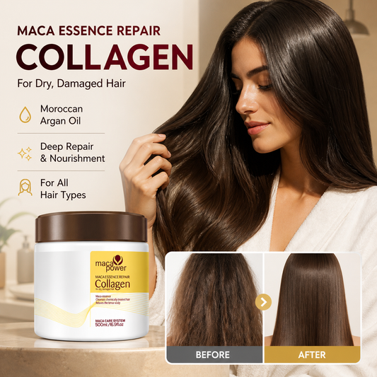 💆‍♀️ 50% RABATT NU! Kollagenhårmask med arganolja – djupreparerande, mild & för alla hårtyper – perfekt för torrt, skadat och blekt hår ✨