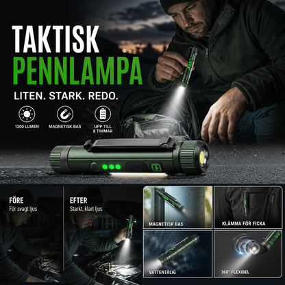 🔦 50% RABATT NU! Multifunktionell pennformad arbetslampa – stark magnet, 360° rotation & handsfree – perfekt för garage, verkstad och bilunderhåll 🛠️✨