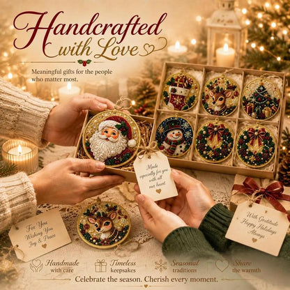🎄 50% RABATT NU! 🎅 Christmas DIY Painting Hanging Ornaments Set – 5D-pärlmålning, glittrande pärlor & hållbar akryl – perfekt för en festlig och personlig jul ✨