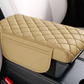🚗 50% RABATT NU! ✨ Universell armstödsdyna för bilens mittkonsol – minnesskum, PU-läder & dubbla fickor – perfekt för långa körningar 🛋️