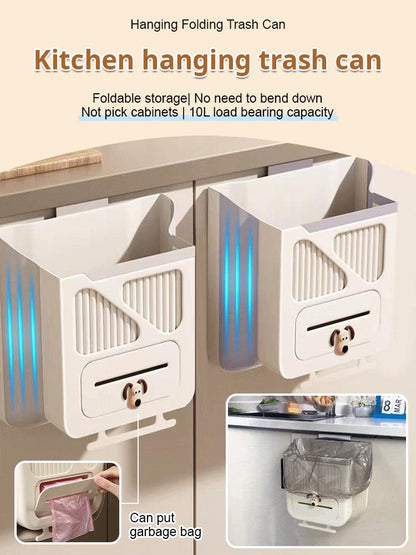 🧹 50% RABATT NU! Hopfällbar hängande sophink för köket – platsbesparande, enkel att hänga på skåpsdörren & perfekt för matlagning 🚪♻️