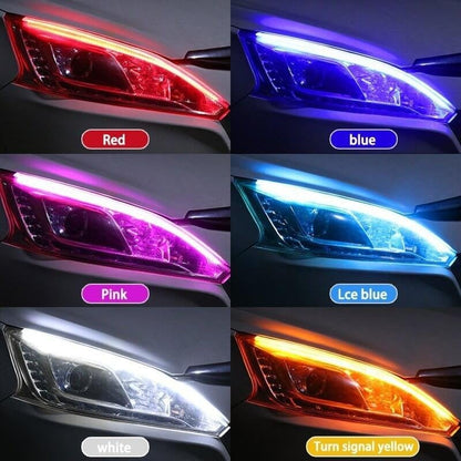 🎉 50% RABATT – 2026 REA! 💡 Flexibel LED-flytande signallampa för bil – 2-pack vattentät, tvåfärgad 12V slinga – perfekt för varselljus, blinkers och säker körning 🚗⚡