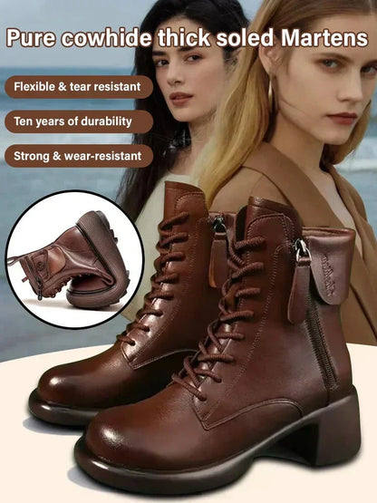 🎈Höstrea🎈40% rabatt under en begränsad tid💕Ideal present - Retro stövlar i brittisk stil