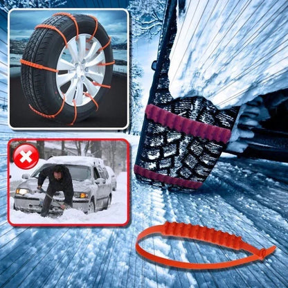 🚗 50% RABATT NU! ❄️ Universella återanvändbara anti-skid nylon-däckkedjor – säkrare grepp i snö, lera och sand – perfekt för vinterkörning och nödsituationer ✨