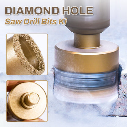 🔥 50% RABATT NU! Diamant hålsåg borrbits kit – 12 delar, 40 korns hårdmetall, för glas, kakel, marmor & granit – perfekt för DIY och professionella borrprojekt 🛠️💎