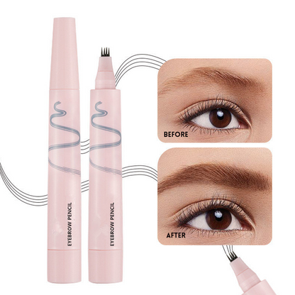 🔥 2026 HOT SALE – 50% RABATT! 🔥 Waterproof Four-Prong Brow Pencil – fyrspittad precisionsspets, vattentät & långvarig – perfekt för naturliga eller djärva ögonbryn ✨💄