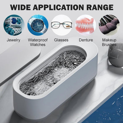 💎 50% RABATT NU! Bärbar ultraljudsrengörare – ultrahögfrekvent teknik, djuprengöring på 3 minuter – perfekt för glasögon, smycken, tandreglerare och sminkborstar ✨🧼