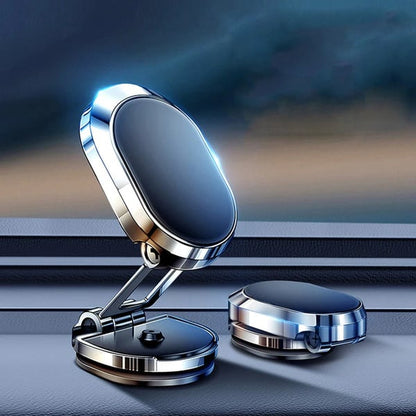 🎁50% RABATT! 🎁 Legering vikbar magnetisk biltelefonhållare – 6 N52-magneter, 360° rotation & superhållkraft – perfekt för säker och bekväm navigering 🚗📱