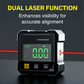 📐 50% RABATT NU! Magnetisk digital vinkelmätare med laser och 4 sidor – dubbelt läge, 360° magnetfäste & robust konstruktion – perfekt för bygg, snickeri och teknik ✨