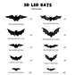 🦇 50% RABATT NU! Halloween 3D Bat LED Wall Light Decor – realistiska fladdermöss i flera storlekar, med lila LED-lampor – perfekt för väggar, dörrar och fönster 👻✨