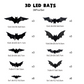 🦇 50% RABATT NU! Halloween 3D Bat LED Wall Light Decor – realistiska fladdermöss i flera storlekar, med lila LED-lampor – perfekt för väggar, dörrar och fönster 👻✨