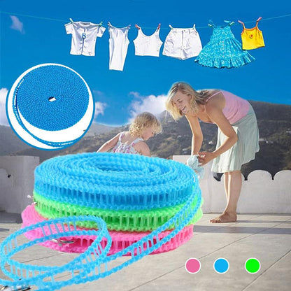🧺 KÖP 1, FÅ 1 GRATIS! 🌬️ Vindskyddad och halkfri tvättlina – snabbtorkande, säker upphängning och enkel installation ☀️