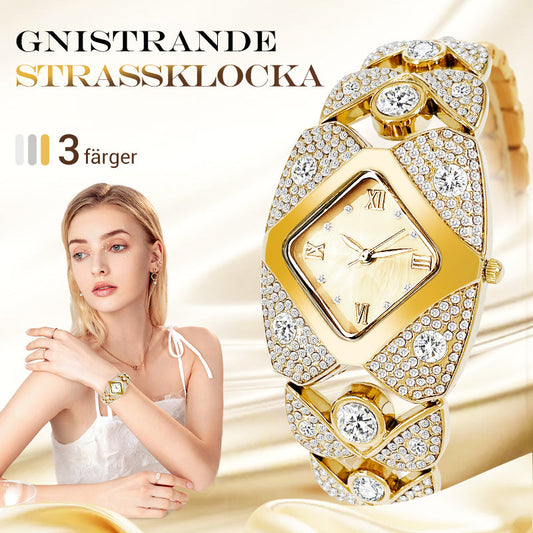 ✨🕰️Retro kvarts klocka för kvinnor med glittrande strassstenar - Köp 2 fritt frakt