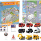 🎁 50% RABATT NU! Byggteknikfordon Adventskalender – 24 överraskningar, diecast-modeller & lärorik lek – perfekt för julkalendern och små ingenjörer 🏗️🚛