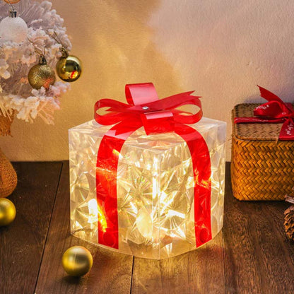 Glowing Christmas Gift Box Decorations