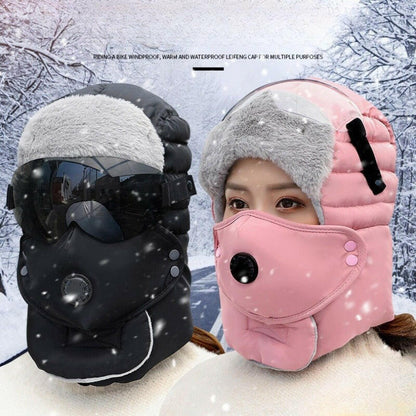 🧢 50% RABATT NU! ✨ Termisk hatt med avtagbar andningsventilmask - vindtät fleece med justerbar rem för extremt kylaskydd ❄️🔒