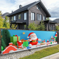 🎄 50% RABATT! ✨ JULBANNER FÖR UTOMHUS - Väderbeständig med Festlig Belysning, Snabb Monterning med Ställning, Perfekt för Trädgård och Fasad 🏡🎅