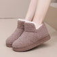 Varma, fluffiga slip-in boots för dam