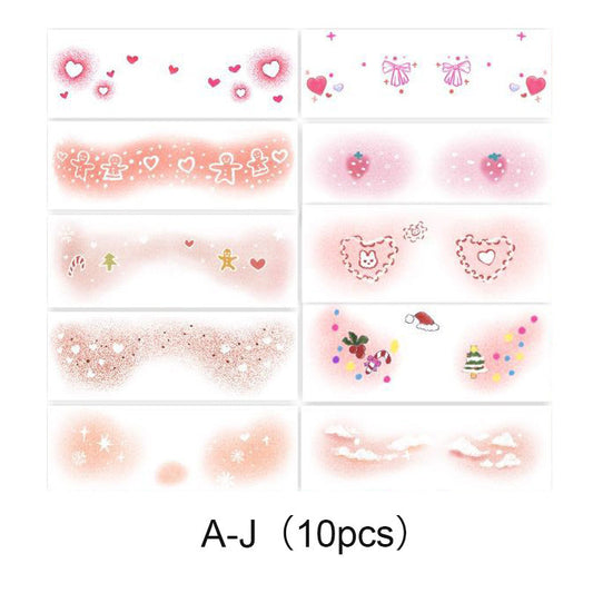 Jultema Blusher Makeup Tillfälliga tatueringar