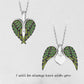 Angel Wing hjärta halsband