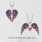 Angel Wing hjärta halsband
