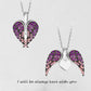 Angel Wing hjärta halsband