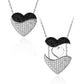 Angel Wing hjärta halsband