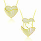 Collier coeur aile d’ange