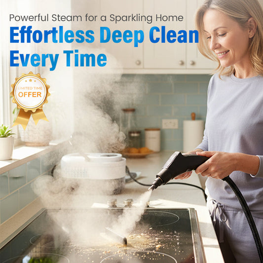🧼 50% RABATT! 💨 Multifunktionellt Handhållet Ångrengöringsset För Hemmet – 15 Sek. Uppvärmning, Hög Temperatur & Perfekt För Djuprengöring 🏠