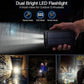 Portable Solar Power Bank, Solar Powered Charger with Dual LED Flashlights, Power Bank for Travel, Camping