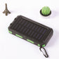Portable Solar Power Bank, Solar Powered Charger with Dual LED Flashlights, Power Bank for Travel, Camping
