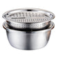 🥣 50% RABATT NU! Multifunktionell behållare i rostfritt stål från Tyskland – 3‑delat set – perfekt för siktning, rivning & förvaring – livsmedelsklassat 201 rostfritt stål 🍽️✨